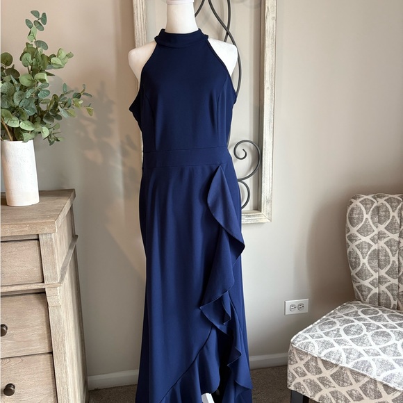 Woosea Dresses & Skirts - Chic Asymmetrical Navy Dress